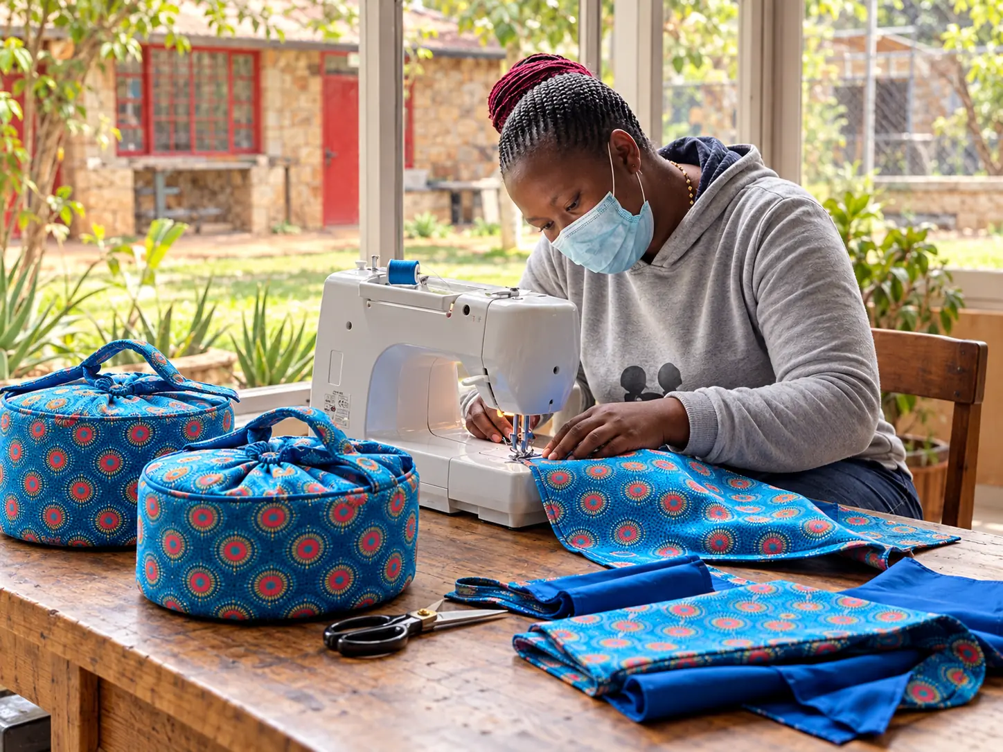 Local makers producing Eco Cook Bags in Malealea